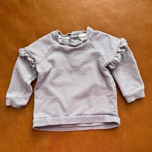 MILES THE LABEL Paint Splatter Ruffled Sweatshirt, 18mo